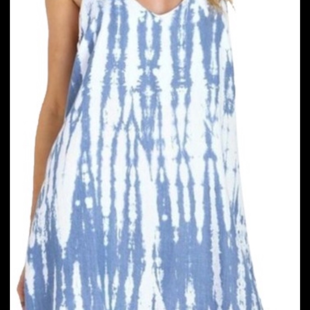 Racer back blue cloth and stone dress!